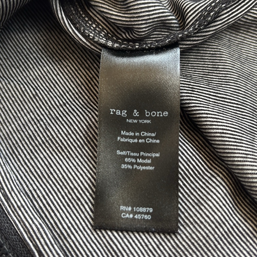 Rag & Bone Quinn Zip Short Sleeve Stripe Top - Picture 12 of 15